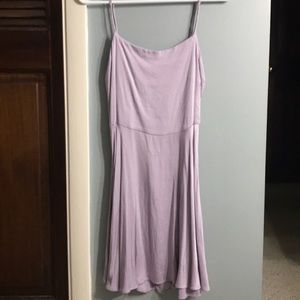 lavender spaghetti strap dress with open back
